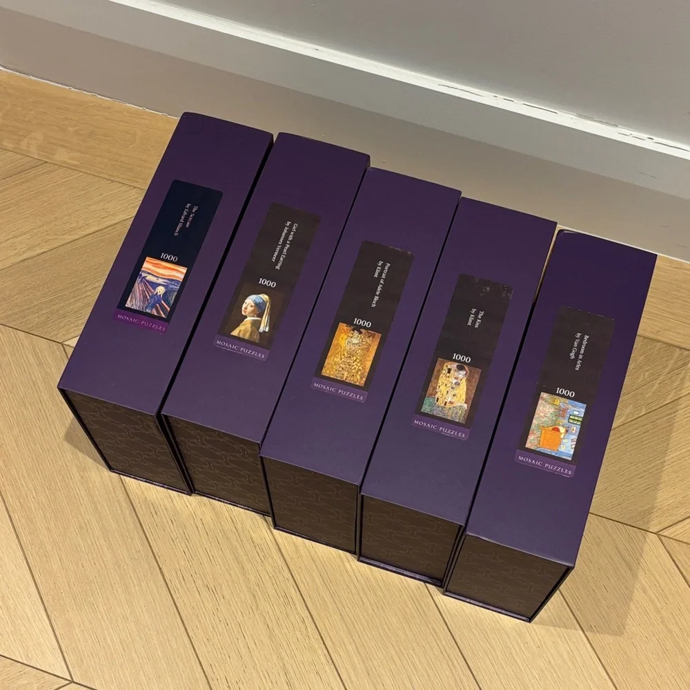 Set of 5 Purple Boxes